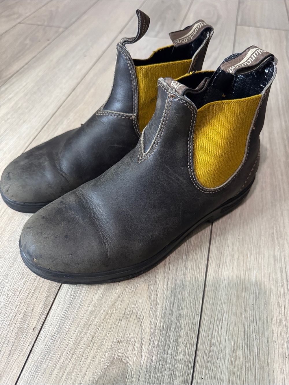Blundstone Chelsea Boots with Mustard Elastic